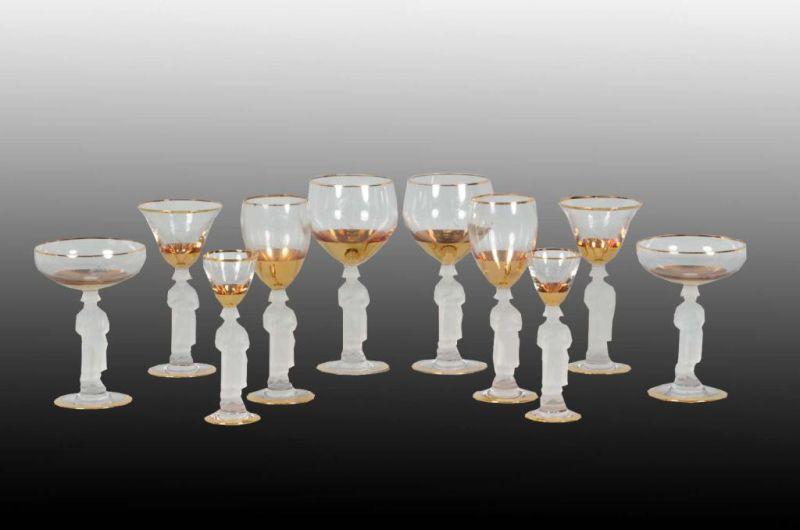 Appraisal: Lot of Glass Napoleon Stemware Description French Ranges in five