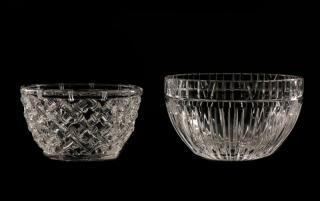 Appraisal: Tiffany Co Atlas Bamboo Crystal Bowls Tiffany Company American founded