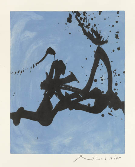 Appraisal: ROBERT MOTHERWELL Gesture III Color brushed aquatint and lift-ground aquatint