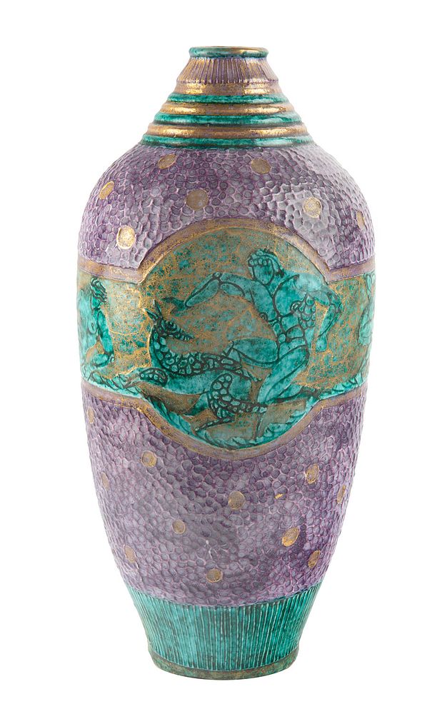 Appraisal: A VASE BY JEAN MAYODON FRENCH - A VASE BY