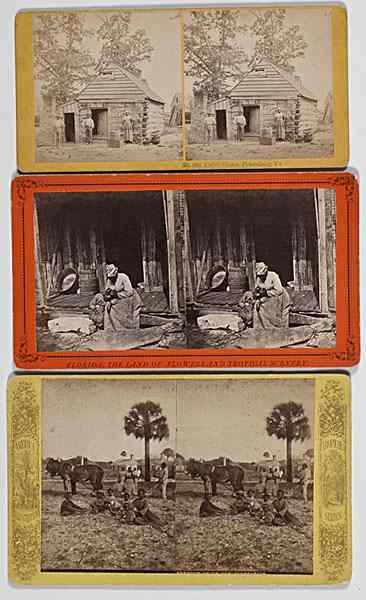 Appraisal: Stereoviews - African Americans Three Stereoviews featuring African Americans Lot