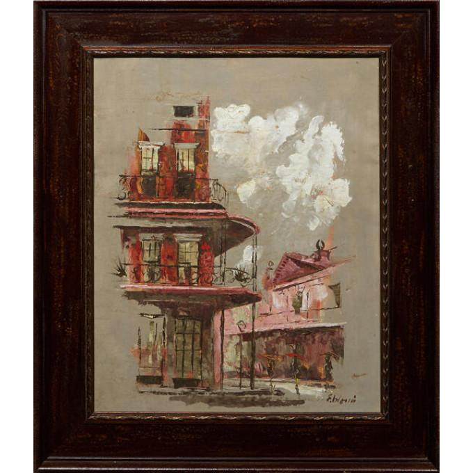 Appraisal: Ed Blouin - New Orleans French Quarter Balcony th c