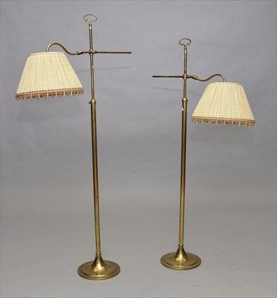 Appraisal: Pair of Brass Floor Lamps