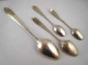 Appraisal: Irish silver A Georgian Irish bright cut celtic point tablespoon