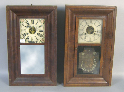 Appraisal: Two mahogany ogee clocks th c one is Sperry Shaw