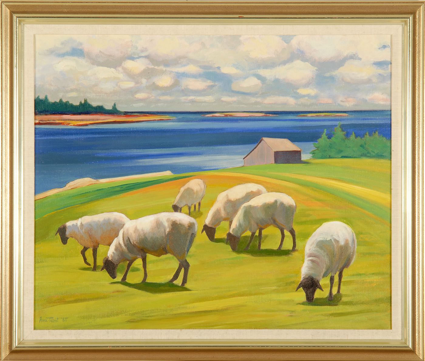 Appraisal: ANNE TALBOTAmerican ContemporarySeascape with Sheep Signed and dated lower left