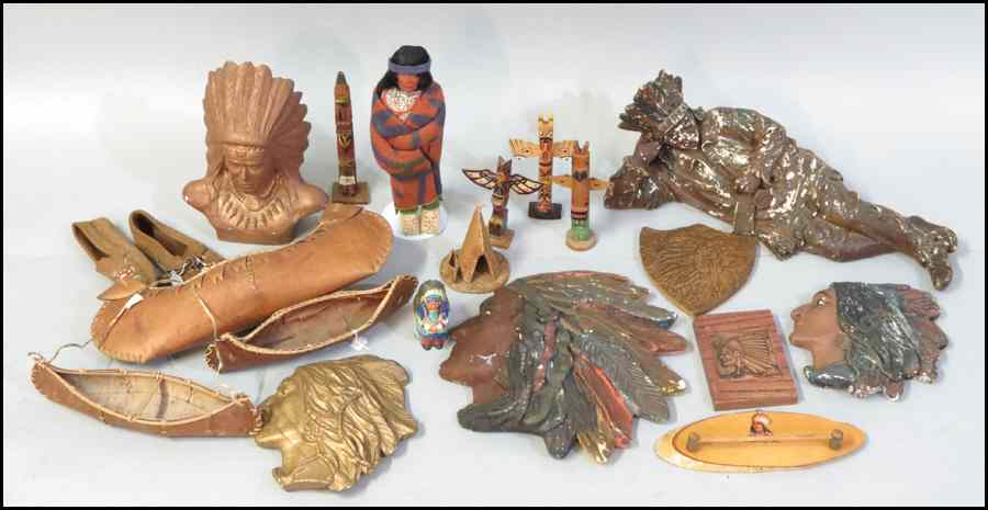 Appraisal: A COLLECTION OF INDIAN MOTIF DECORATIVE ITEMS Comprised of five