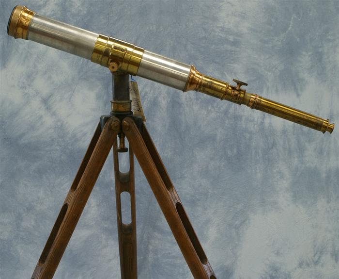 Appraisal: No brass telescope by Robert Tolles Boston d tube extended