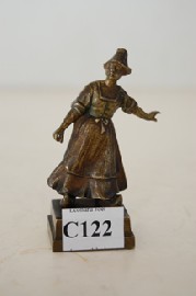 Appraisal: TH CENTURY BRONZE OF A MAIDEN