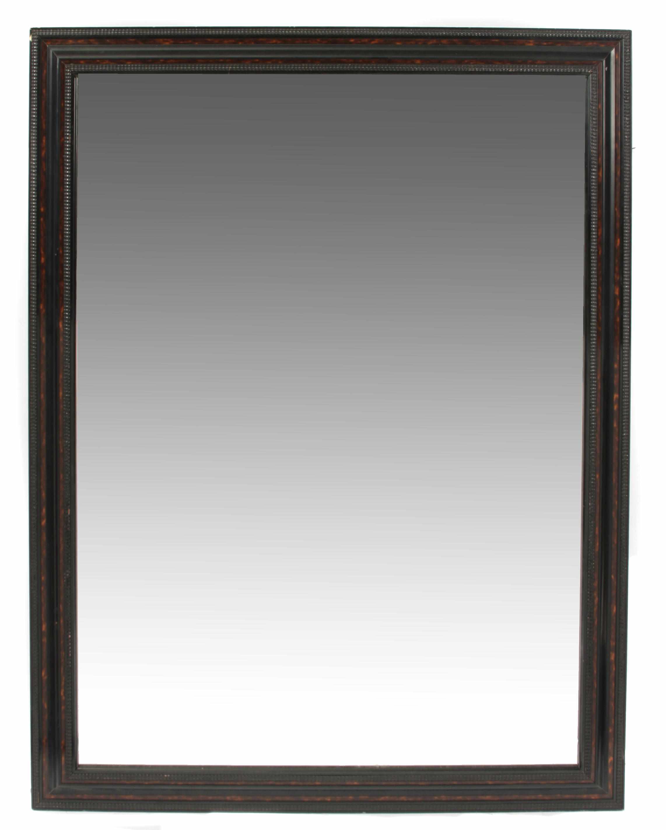 Appraisal: A large Flemish style faux tortoiseshell mirror height in width