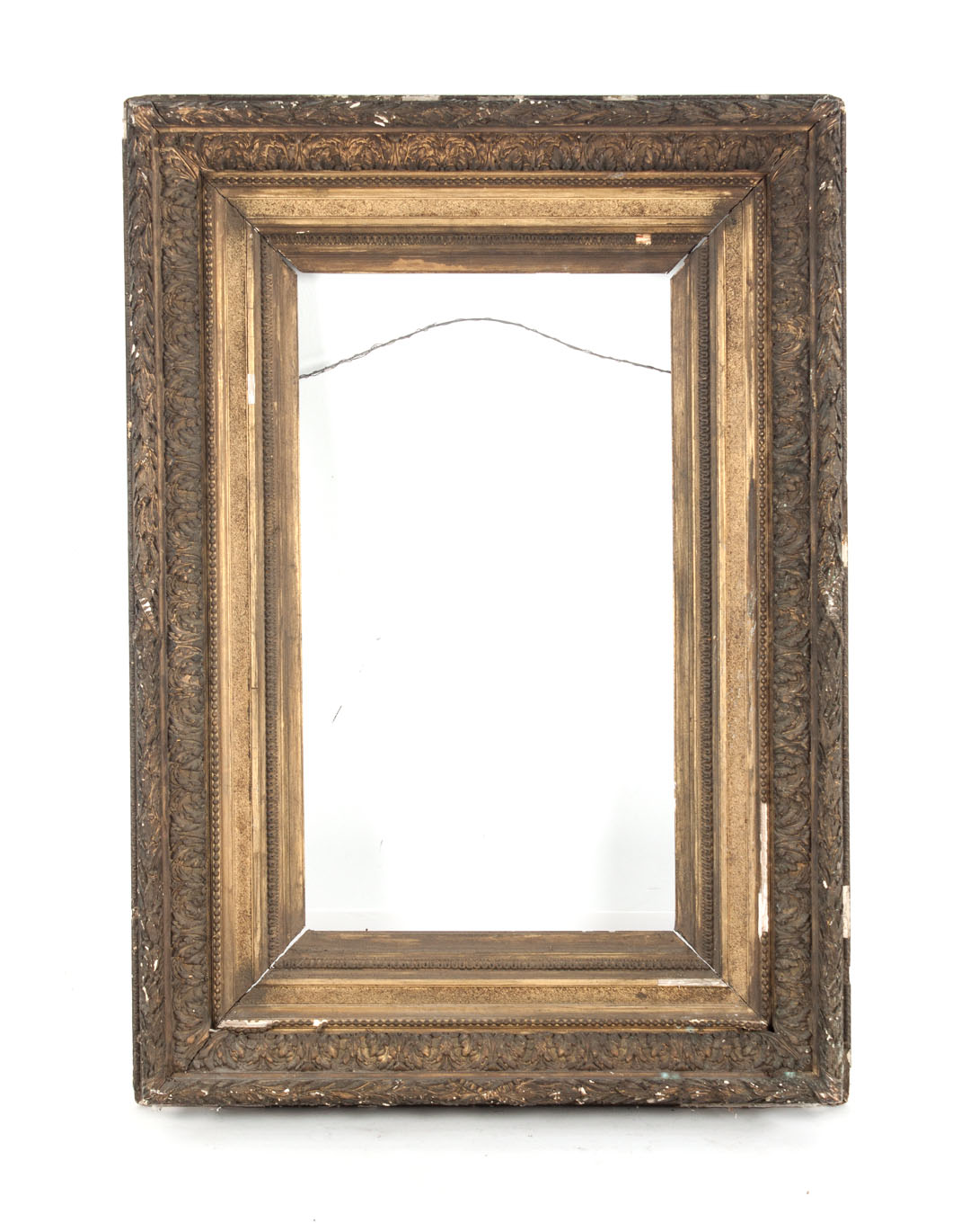 Appraisal: Victorian carved gesso giltwood picture frame late th century x