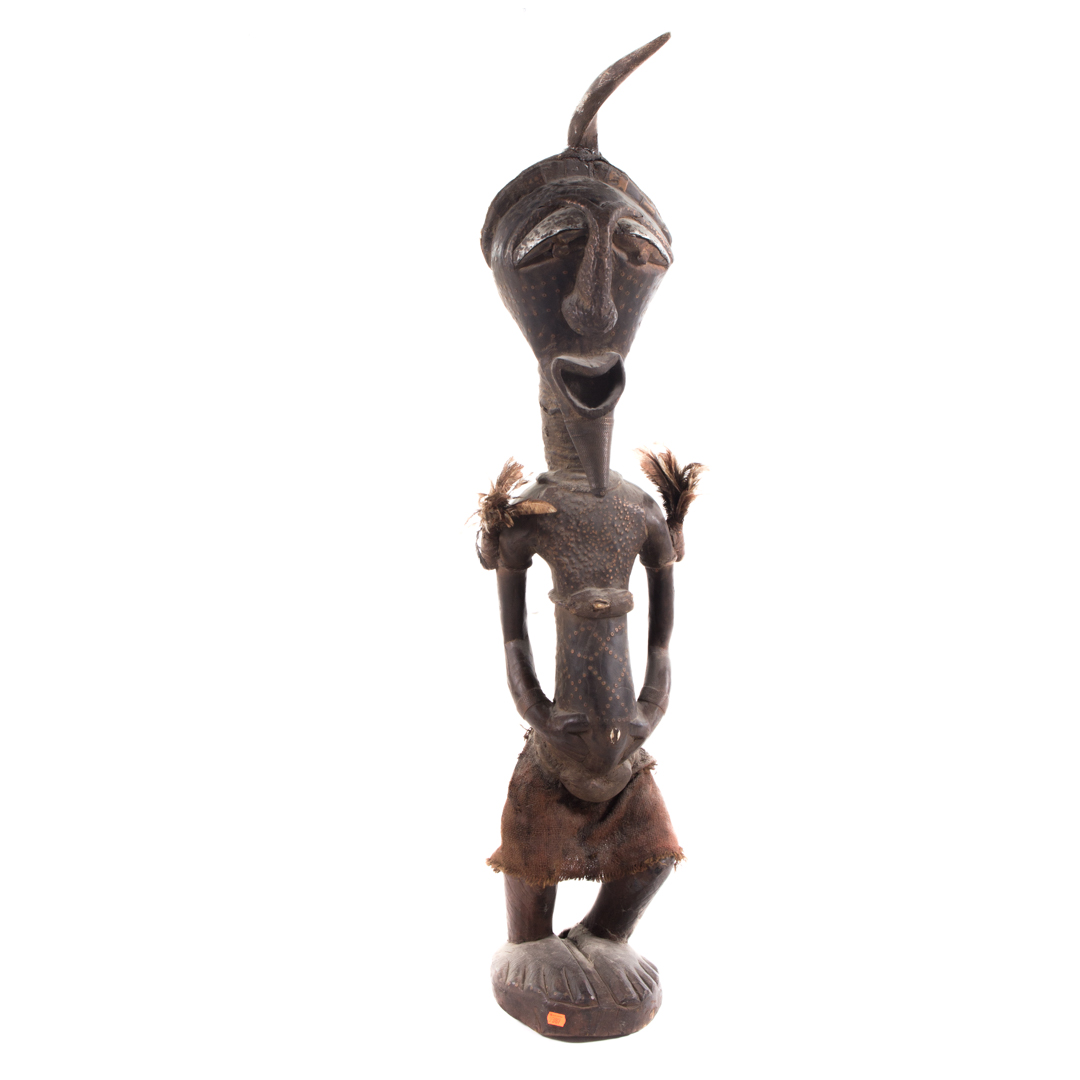 Appraisal: Carved African effigy Approx ft H