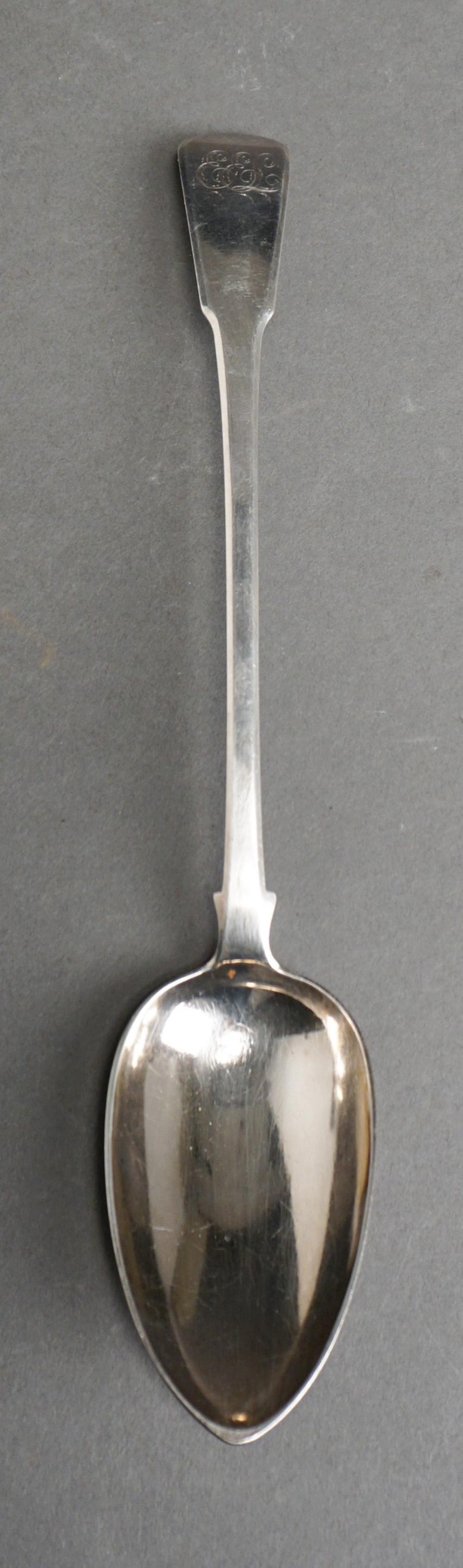 Appraisal: George III Sterling Silver Stuffing Spoon London ozt