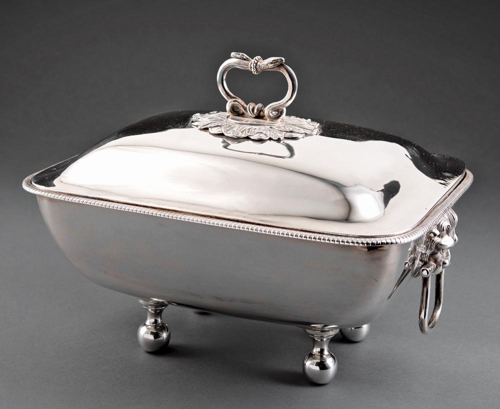 Appraisal: French Neoclassical Silver Covered Tureen Paris - maker's mark JFI