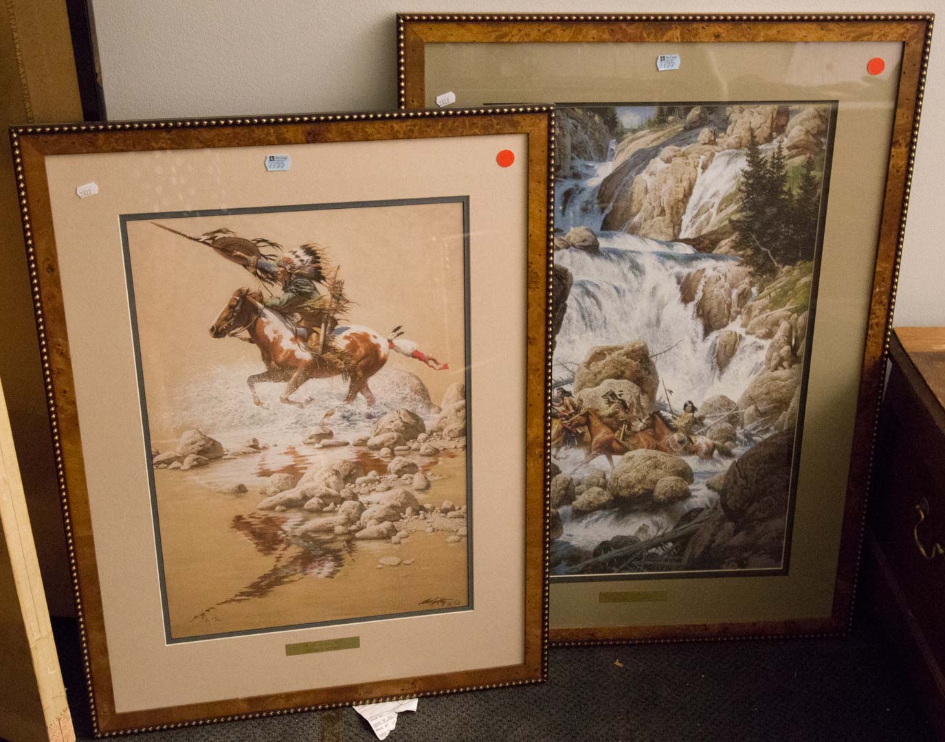 Appraisal: Two Indian prints each framed