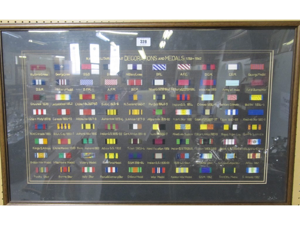 Appraisal: Mounted and framed collection of Naval Military and RAF medal