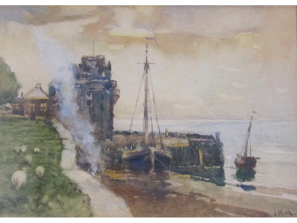 Appraisal: J R MILLER fl - Watercolour 'The Fisherman's evening meal'