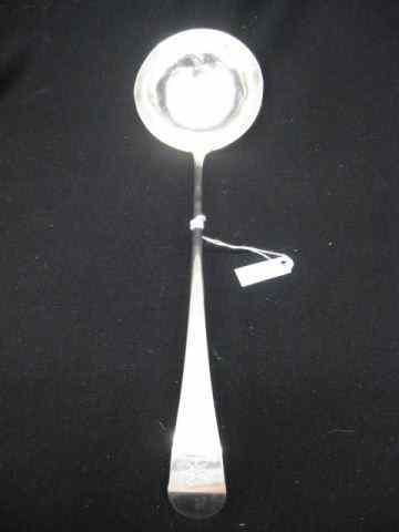 Appraisal: Georgian English Sterling Soup Ladle '' long engraved crest