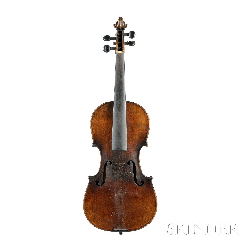 Appraisal: German Violin labeled ANTONIUS STRADIVARIUS length of two-piece back mm