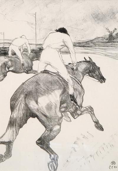 Appraisal: TOULOUSE-LAUTREC Henri de LE JOCKEY lithograph in colours condition A