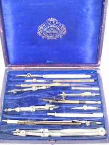 Appraisal: A box of early th century drawing instruments