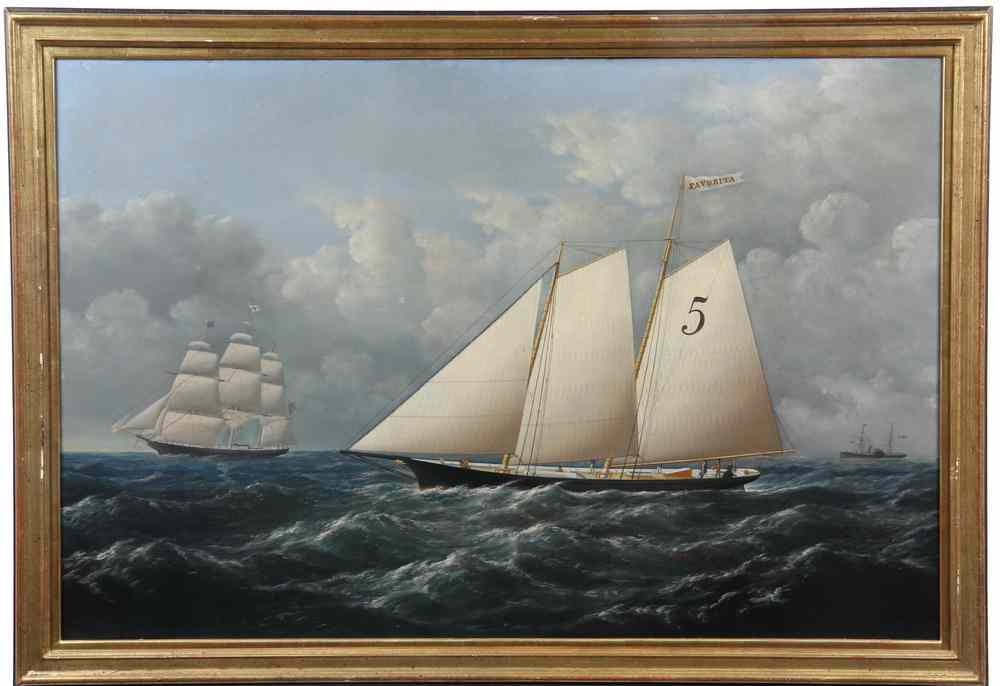 Appraisal: OOC - Ship's Portrait of Pilot Boat 'Favorita' attributed to