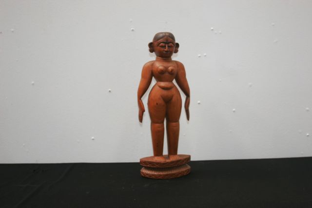 Appraisal: A wooden medical doll of female form carved from a