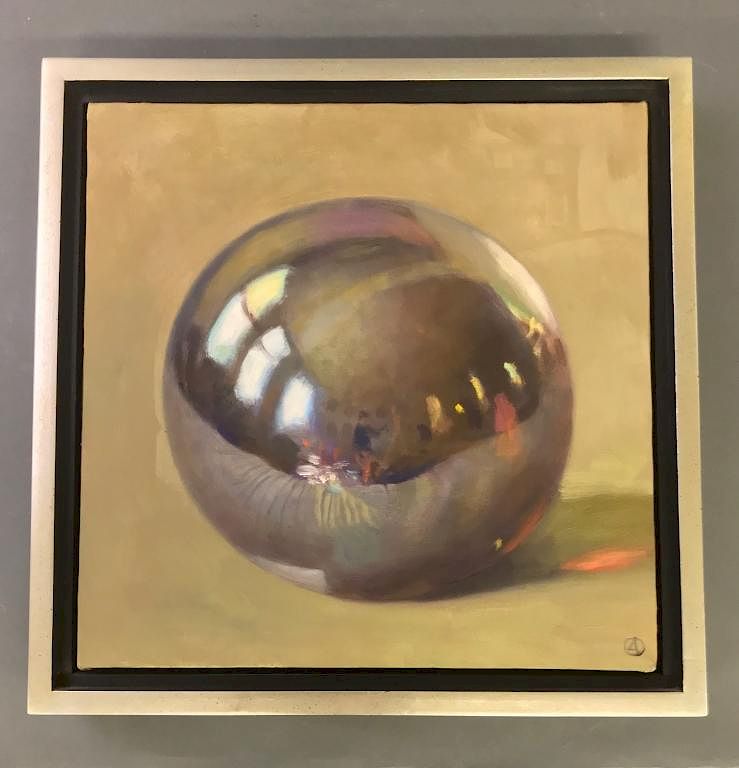 Appraisal: Olga Antonova Oil on Canvas Silver Ball II Olga Antonova