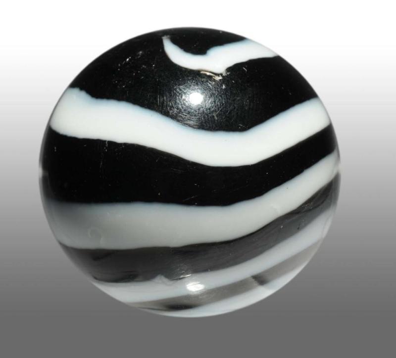 Appraisal: Black White Navarre Marble Description Horizontal swirling with nice tight