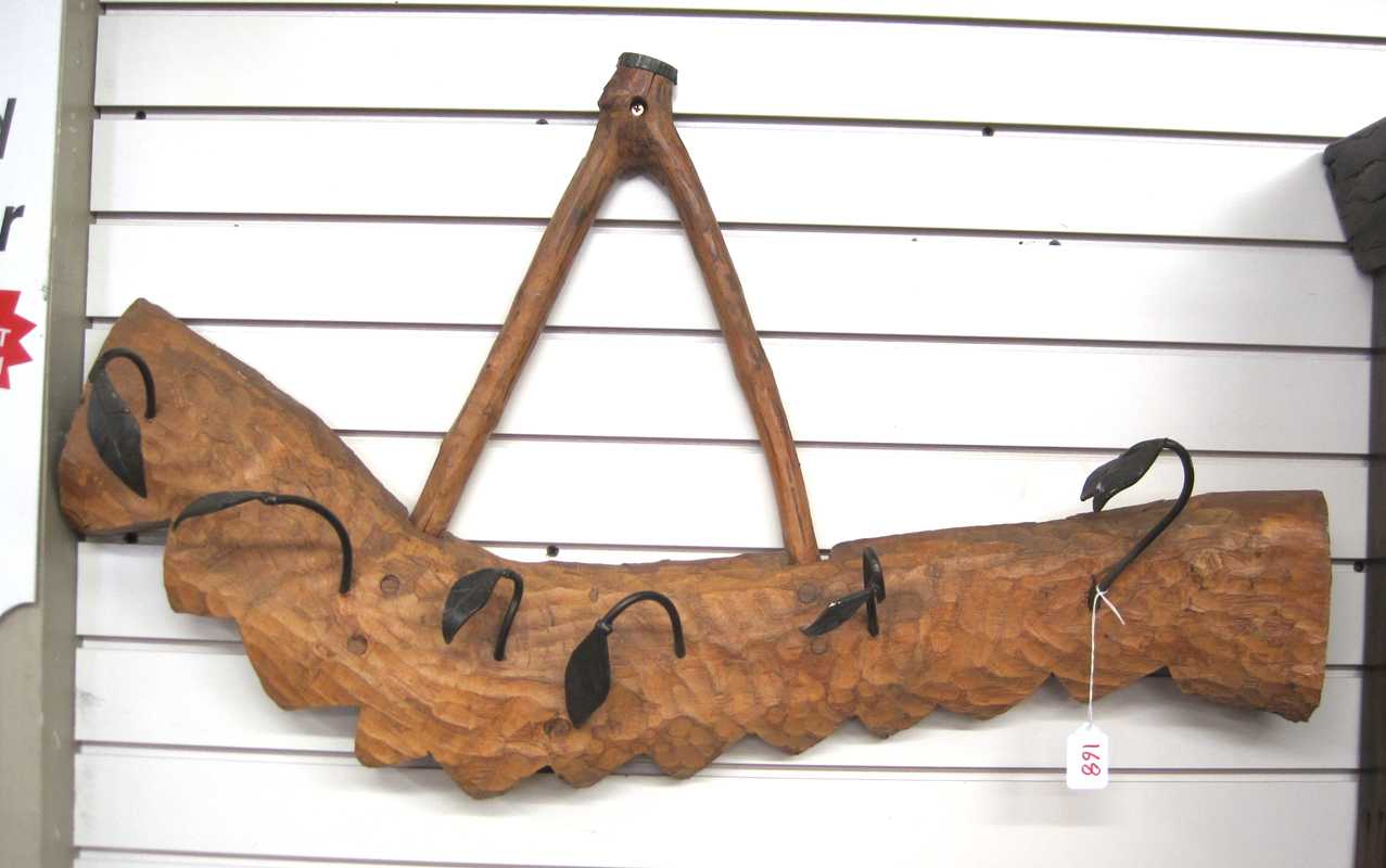 Appraisal: WALL MOUNTED COAT RACK attributed to CHAD MANLEY New Mexico