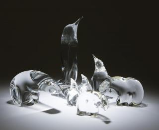 Appraisal: A group of Steuben and Daum art glass animals Second