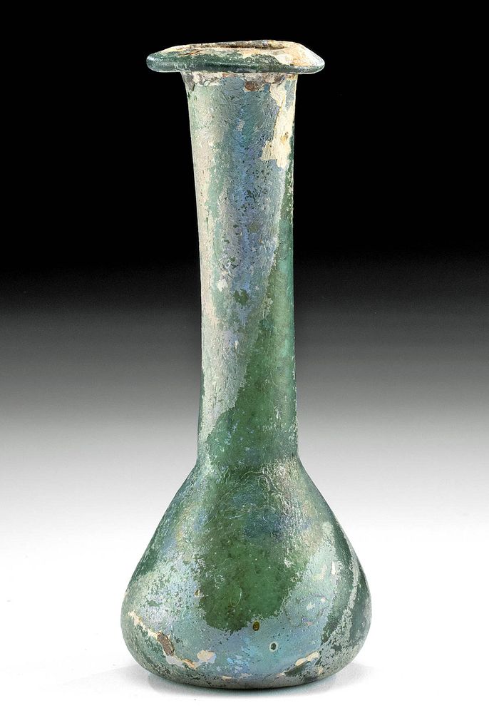 Appraisal: Roman Glass Unguentarium w Nice Iridescence Roman Imperial Period ca