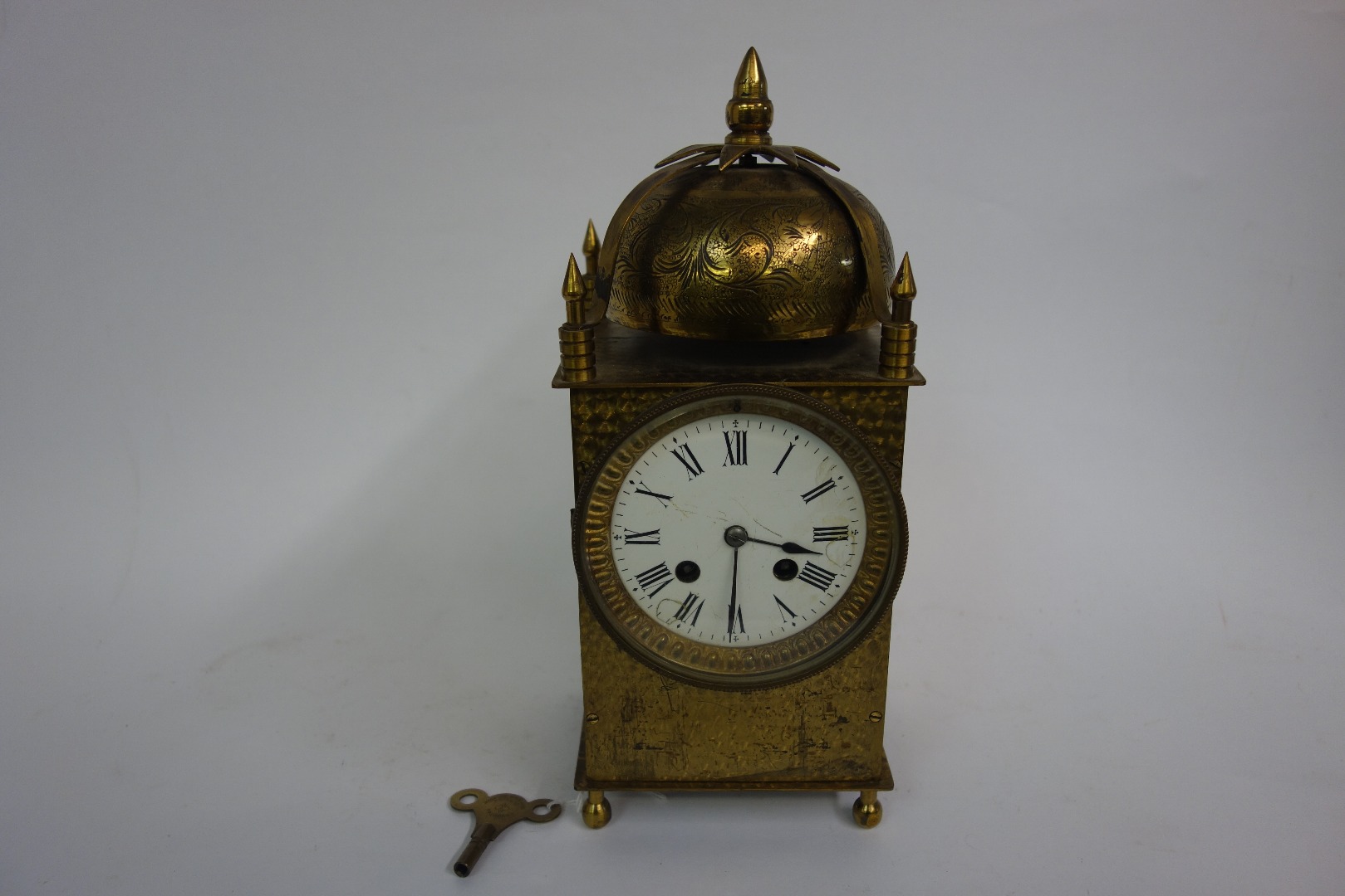 Appraisal: Japy Feres Co a French gilt metal cased lantern clock