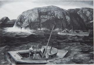 Appraisal: Stow Wengenroth lithograph Stow Wengenroth American - - ''Maine Lobsterman''