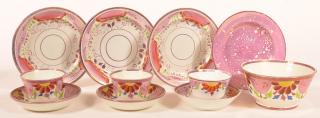 Appraisal: Pieces of Pink Lustre China Lot of Eleven Pieces of