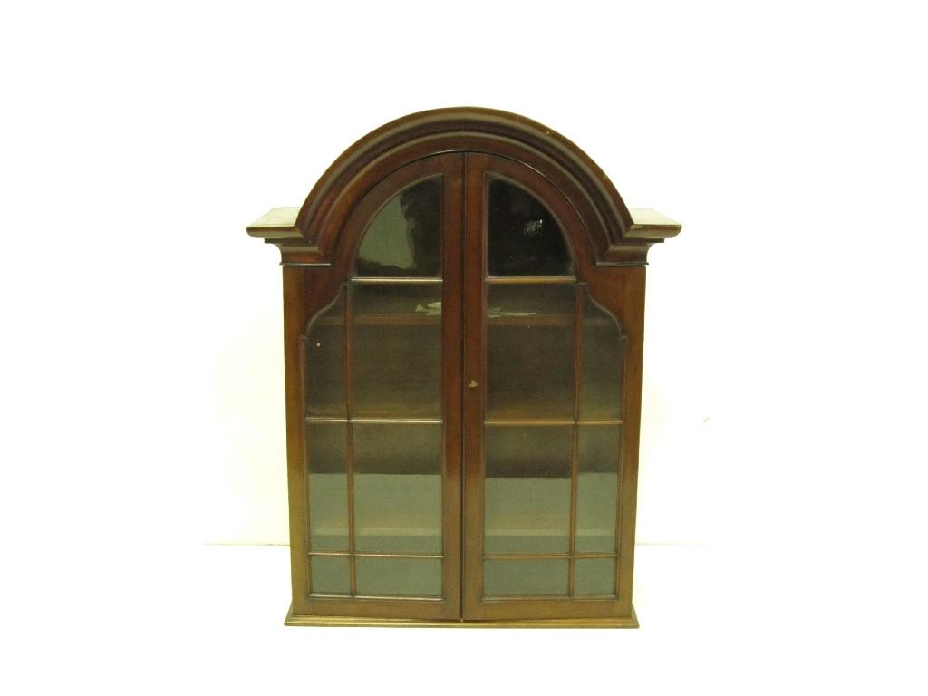 Appraisal: A Queen Anne style hanging Cabinet with domed top above