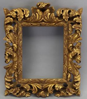 Appraisal: Heavily Carved Gilded Italian Frame Heavily Carved Gilded Italian Frame