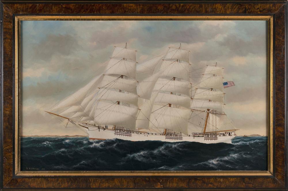 Appraisal: WILLIAM PIERCE STUBBS Maine Massachusetts - White-hulled clipper at sea