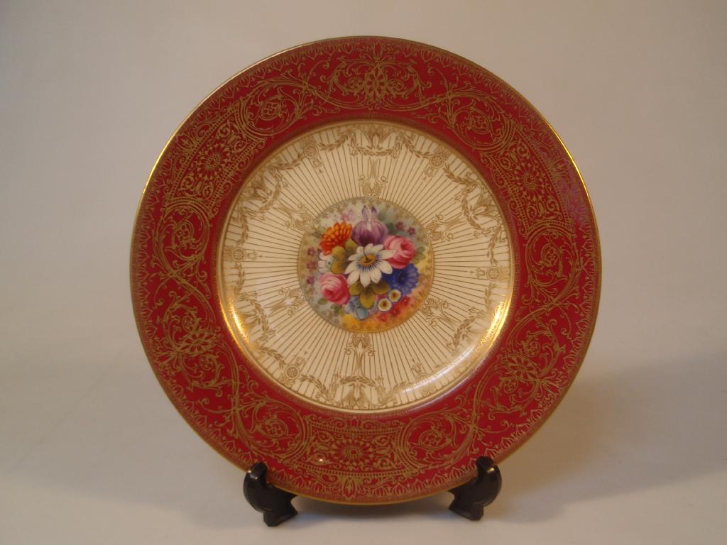 Appraisal: A Royal Worcester cabinet plate painted and signed by R