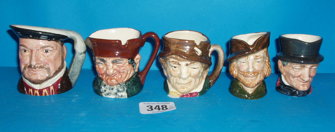 Appraisal: Miniature Size Character Jugs Robin Hood D John Peel D