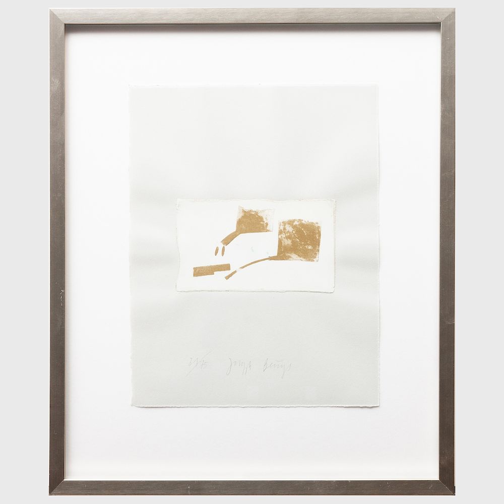 Appraisal: Joseph Beuys - Gold Sculptures from Oath Hand Suite Aquatint