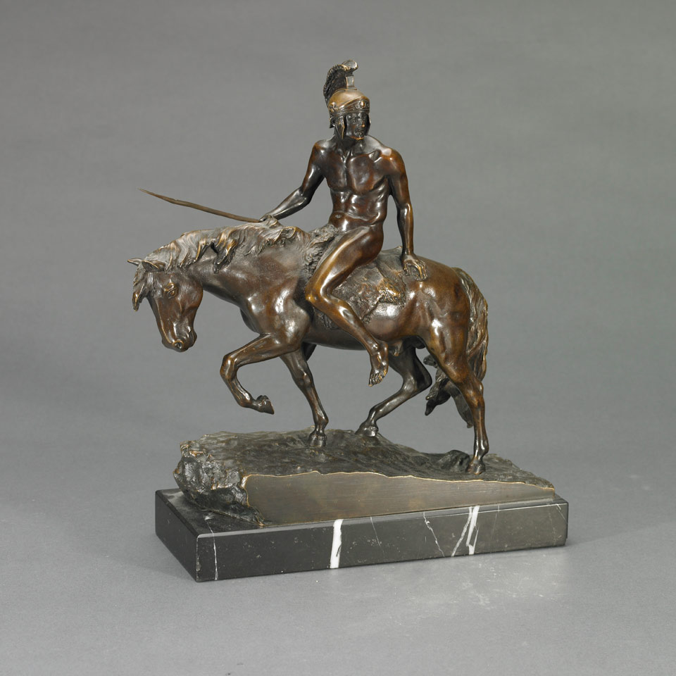 Appraisal: ACHILLES ON HIS MOUNT Paul Ludwig Kowalczewski German - patinated