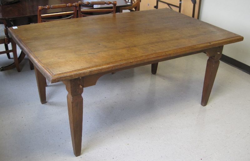 Appraisal: SOLID TEAK DINING TABLE Thailand or Indonesia th century having