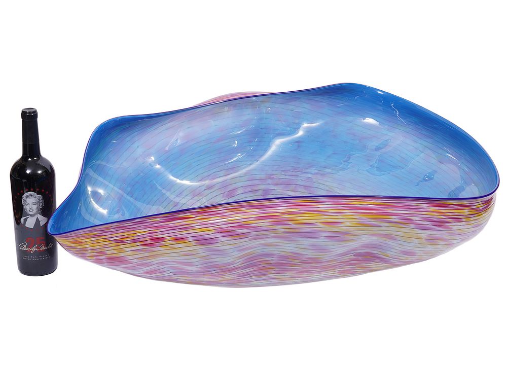 Appraisal: Monumental Dale Chihuly Art Glass Bowl Dale Chihuly American Born