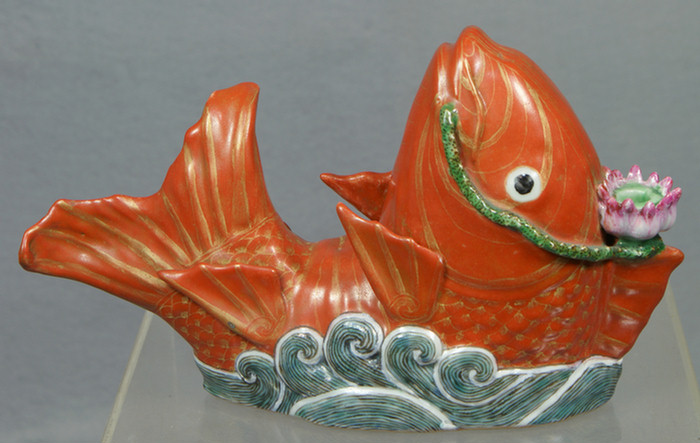 Appraisal: Chinese export porcelain fish figure - h x w depicting