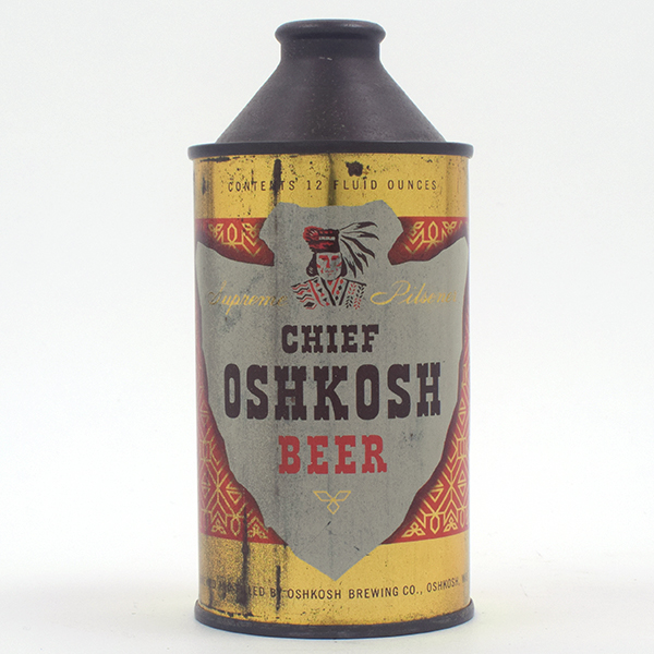 Appraisal: Chief Oshkosh Beer Cone Top - Reference USBC - Brewery