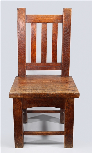 Appraisal: California mission oak craftsman dining chair overall good condition age