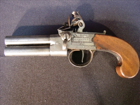 Appraisal: ENGLISH DOUBLE BARRELL FLINTLOCK PISTOL Late th early th c