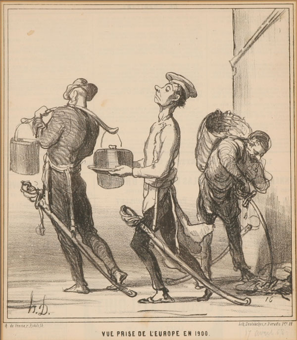 Appraisal: After Honore Daumier French - pair of social commentary prints