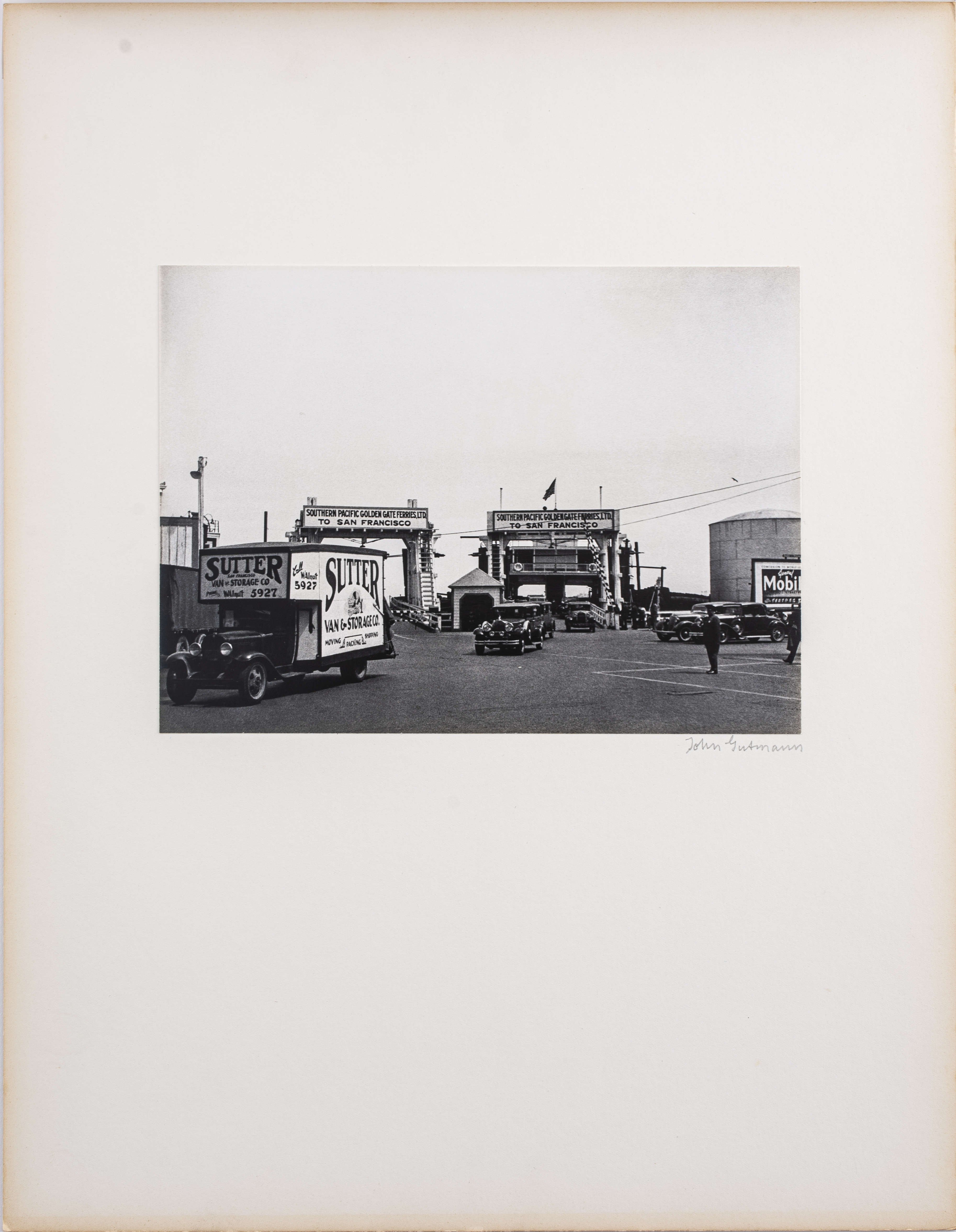 Appraisal: JOHN GUTMANN AUTO FERRIES GELATIN SILVER PRINT John Gutmann German-American